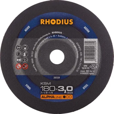 Produktbild von Rhodius Trennscheibe KSM 180x3,0x22,23mm Stahl Alphaline - 200509