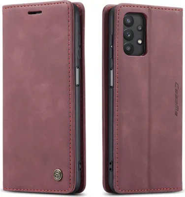 Obrázek produktu pro Pouzdro Samsung Galaxy A32 5G, LaimTop RetroPolyuretankožené pouzdro s funkcí stojánku Ochranné pouzdro pro Samsung Galaxy A32 5G Red