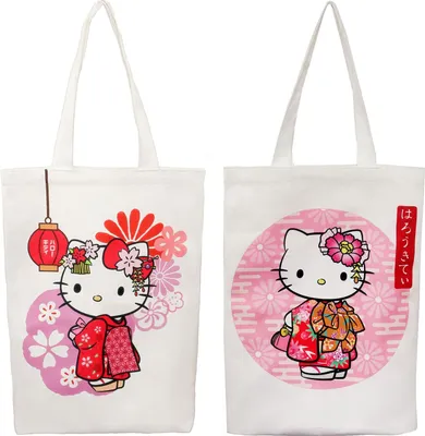 Immagine prodotto di Torebka Tote Sanrio Hello Kitty w Stylu Kimono - Wysoka Jakość
