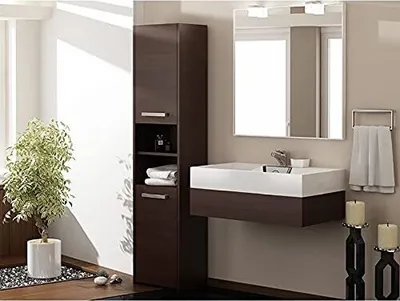 Obrázek produktu pro ADGO® Vysoká koupelnová skříňka 30x40x170cm Úzká koupelnová polička