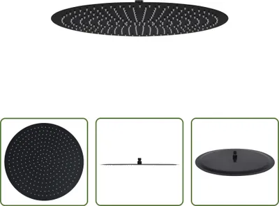 Obrázek produktu pro The Living Store Dešťová sprcha z nerezové oceli 50 cm kulatá černá