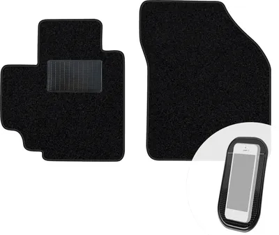 Image de tapis de sol avant moto-MOLTICO Tapis de voiture en velours noir Jeu de tapis de voiture 2 pièces pour Suzuk Celerio à partir de 2015