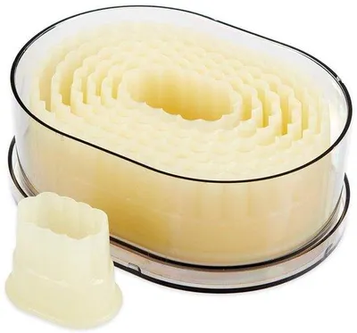 Immagine prodotto di Set di spatole da pasticceria in plastica, bianco, 7 pezzi, Ø 4,5-12,3 cm
