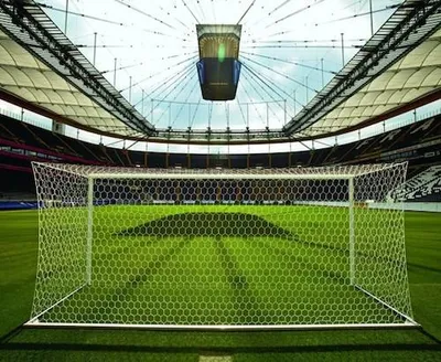 Produktbild von Tornetz für Großfeldtore - wabenförmige Maschen - Stärke 3,5 mm 2.0m x 2.0m Gelb