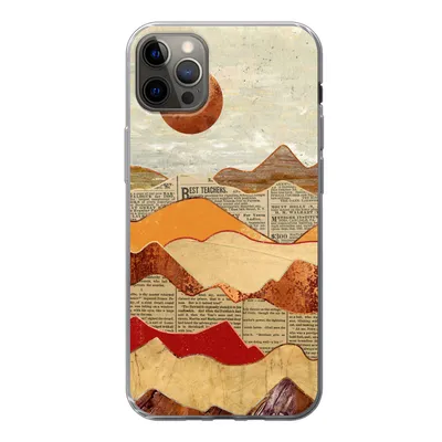 Produktbild von MuchoWow® Handyhülle Schutzhülle Hülle für iPhone 13 Pro Max Vintage - Zeitung - Marmor Silikon Softcase Handy Hülle - Mobiltelefon