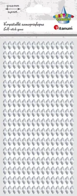 Immagine prodotto di Kryształki samoprzylepne łezki 5x10mm 240szt. srebrne Titanum