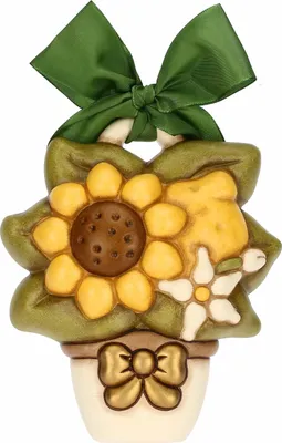Produktbild von THUN 'Dekoform mit Sonnenblume und Zitrone aus Keramik, mittel'
