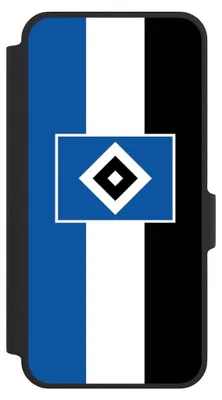 Produktbild von NIVOCASE Klapphülle für Samsung Galaxy A37 5G  Handyhülle aus Kunst Leder NIVOflip schwarz HSV Hamburger SV Streifen