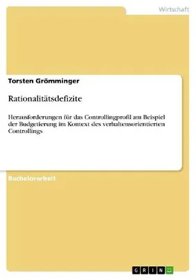Produktbild von Rationalitätsdefizite