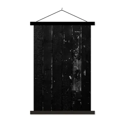 Produktbild von MuchoWow® Textilposter Schwarz - Weiß - Struktur - Design 60x90 cm mit schwarzem Rahmen - Poster Wohnzimmer