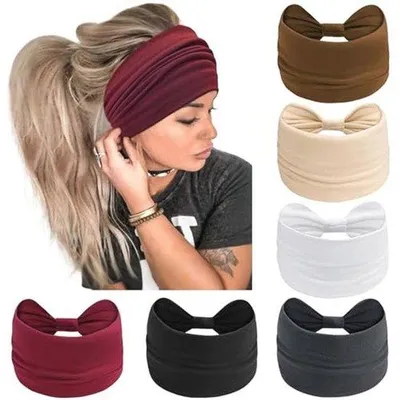 Produktbild von Famanu Haarbänder für Damen - 6 Stück Boho Yoga Kopfbänder