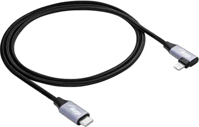 Produktbild von Akyga AK-USB-56, 1 m, Lightning, USB C, Männlich, Männlich, Schwarz