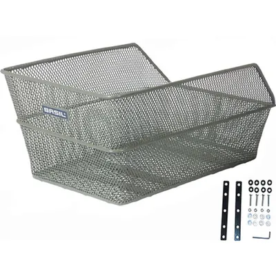 Produktbild von Basil Hinterradkorb Cento für Schultasche olivgrün 38x24x11cm engmaschig