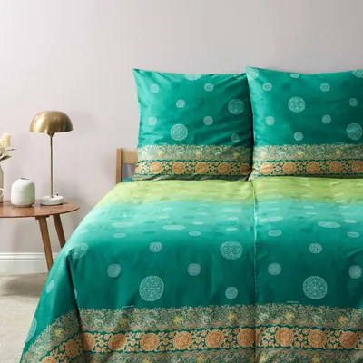 Produktbild von Bassetti Satin-Bettwäsche-Garnitur PALLAVICINO Farbe V1 MINT Größe 240x220+2x80x80
