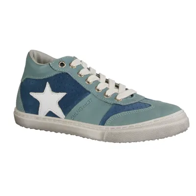 Immagine prodotto di Däumling 600011S53 scarpe per bambini, ragazze, sneakers, pelle, Porto/Mint, larghezza S - scarpe per bambini ragazze taglia 25 - 42, blu, pelle 