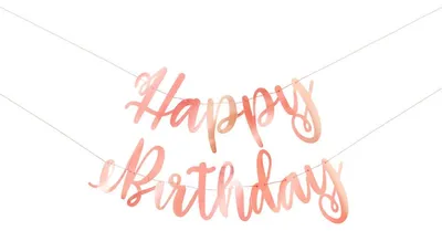 Zdjęcie produktu dla Baner Happy Birthday różowe złoto - 213 cm - 1 szt.