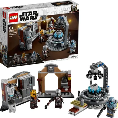 Produktbild von LEGO 75319 Star Wars Die mandalorianische Schmiede der Waffenschmiedin, Bauset mit 3 Minifiguren, Spielzeug für Kinder ab 8 Jahren, Geschenkidee