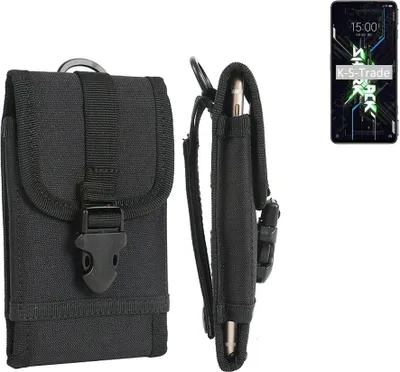Produktbild von K-S-Trade Holster Handy Hülle kompatibel mit Xiaomi Black Shark 4S Holster Handytasche Gürtel Tasche Schutz Hülle Robust Outdoor schwarz