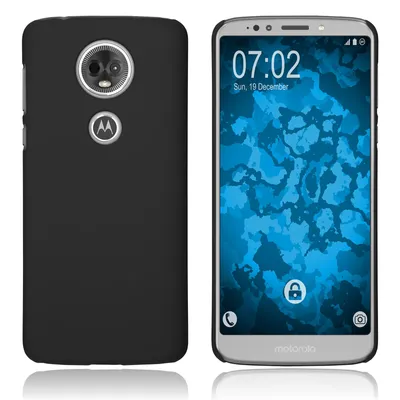 Produktbild von PhoneNatic Case kompatibel mit Motorola Moto E5 Plus - Hülle schwarz gummiert Hard-case Cover