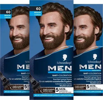 Obrázok produktu pre Schwarzkopf Men Perfect Bart – farba na fúzy, odtieň 60 (hnedá), 30 ml
