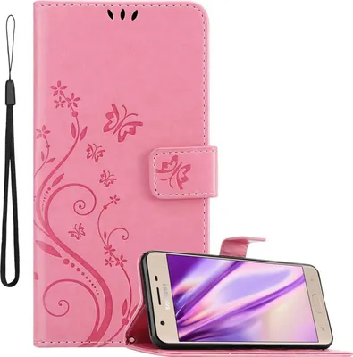 Image de Cadorabo Housse pour Samsung Galaxy J3 2018 Housse de protection rose Housse pour téléphone portable Etui Case Fleurs Flower