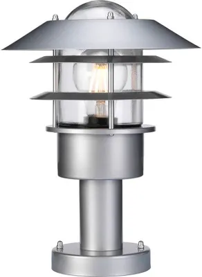 Produktbild von Elstead Helsingor Außen-Stehleuchte E27 31cm Edelstahl, silber IP44
