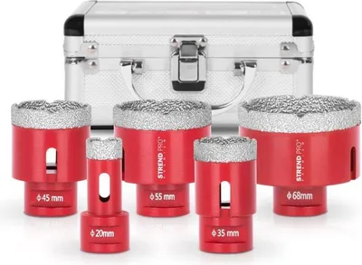 Produktbild von Satz Lochsägen Strend Pro Premium DCB11S5, 20-35-45-55-68 mm, M14, Diamant, Dosenbohrer, professional