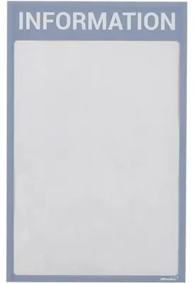 Produktbild von Infotaschen mit Überschrift -Information- magnetisch für DIN A4 352x225mm VE=5 Stück grau