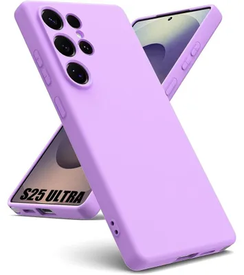 Image de Coque pour Samsung Galaxy S25 Ultra - Protection Silicone Liquide Doux Anti-Rayures Violet