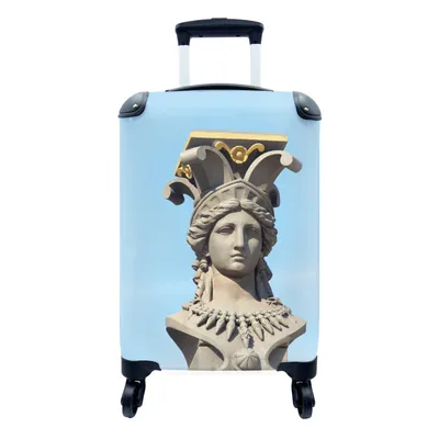 Produktbild von MuchoWow® Koffer Handgepäck Trolley Rollkoffer Kleine Reisekoffer mit 4 Rollen - Bild einer Frau - Cabin Size < 55x40x23 cm & 55x40x20 cm - Fotokoffer - Kabinenkoffer - Boardgepäck - Reise-Box - Reisekoffer - Reisegepäck - Koffer mit Bild - Trolley für Kinder