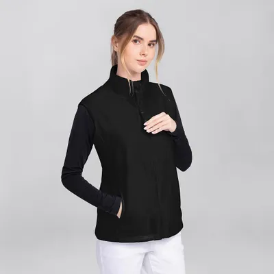 Produktbild von Damen Fleeceweste, schwarz, M : M : schwarz : 100% Polyester