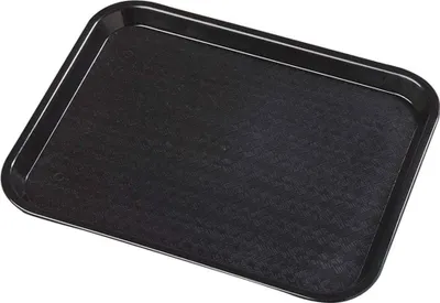 Productafbeelding van Plastic bak voor snelle maaltijden, merk Olympia Kristallon, zwart, medium formaat, 415 mm