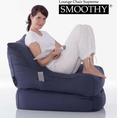 Produktbild von Smoothy® Lounge Chair Supreme Sitzsack+Liegestuhl BLAU