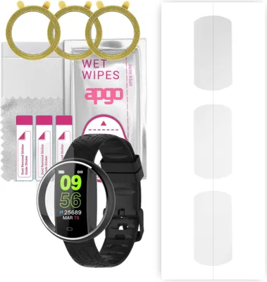 Produktbild von apgo 3 Stück Schutzfolie, klar, kompatibel mit Garett Women Nicole Smartwatch, Hydrogel Displayschutzfolie mit Positionierhilfe, Displayfolie, robust und kratzfest