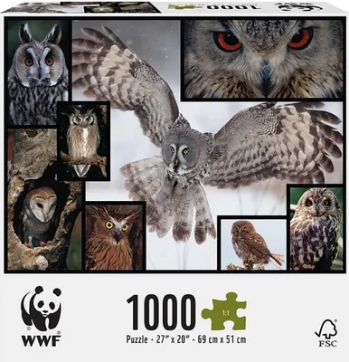 Produktbild von WWF Puzzle Eulen (1000 Teile) Puzzel Owls Birds