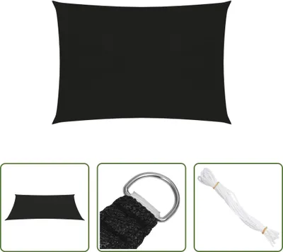 Produktbild von The Living Store Sonnensegel 160 g/m² Schwarz 4x5 m HDPE