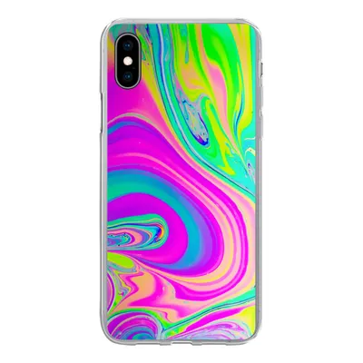 Produktbild von MuchoWow® Handyhülle Schutzhülle Hülle für iPhone Xs Formen - Farbe - Kunst - Psychedelisch Silikon Softcase Handy Hülle - Handytasche