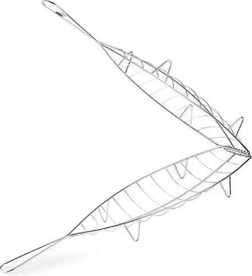 Image de Grille à poisson en acier inoxydable 45x14cm