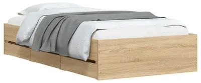 Zdjęcie produktu dla Rama łóżka z przechowywaniem z szufladą dąb Sonoma 80 x 200 cm