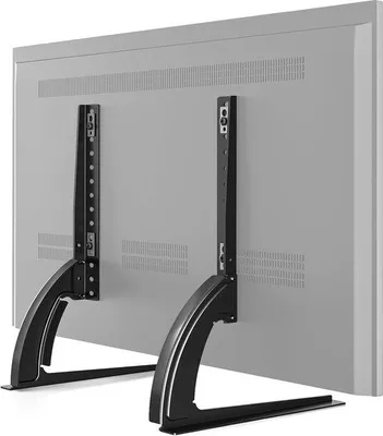 Obrázok produktu pre Univerzálny TV stojan s nastaviteľnou výškou – stolový TV stojan pre LCD a LED televízory s uhlopriečkou 32–70 palcov – maximálna nosnosť 45 kg, čierny