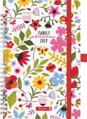 Produktbild von BRUNNEN 1070290037 Buchkalender Familienplaner 2027 "Flowers" A5, Papier