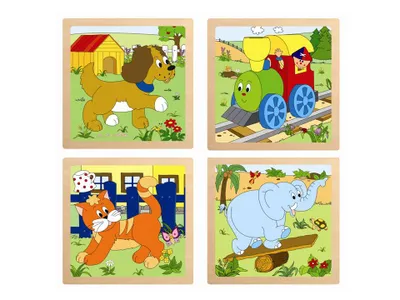 Obrázek produktu pro Woody Puzzle ze 4 dílů Mašinka