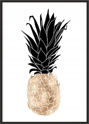 Obrázek produktu pro Obrazový plakát v rámu 43x33 cm Pineapple P1230