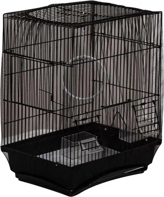 Produktbild von Netzabdeckung für Vogelkäfige mit verstellbarer Zaunspfleil und universeller Abdeckung für runde und quadratische Käfige, groß