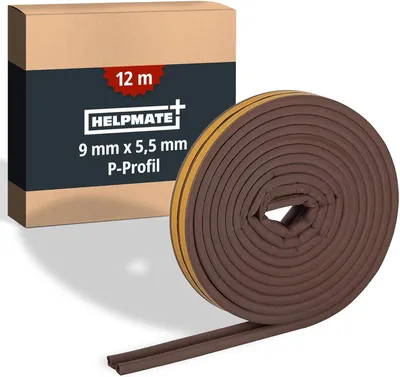 Immagine prodotto di Nastro sigillante autoadesivo a profilo P, lunghezza 6 metri, larghezza 2,5-5 mm, per finestre e porte