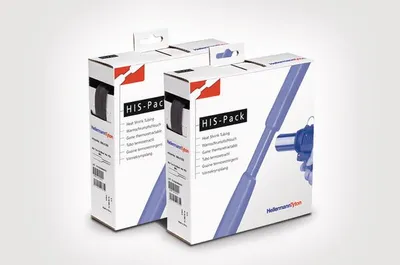 Obrázok produktu pre Hellermann Tyton 300-30320, Trubička zmrštiteľná teplom, Polyolefín, Čierna