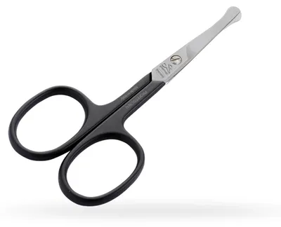 Image de Premax Optima Aqua ciseaux pour nez et oreilles à bout rond - 9,5cm - noir