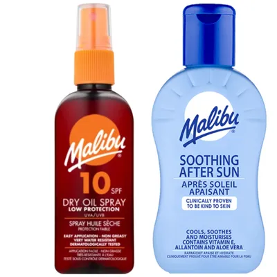 Image de Huile bronzante Malibu SPF10 100 ml + Baume après-soleil 100 ml