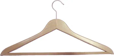 Image de Kleiderbügel Unut 2 drehbar, mit gerilltem Hosensteg, Buche, Breite: 440 mm