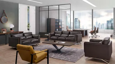 Produktbild von Kunstleder Sessel in Schwarz modern eleganter Sitzkomfort